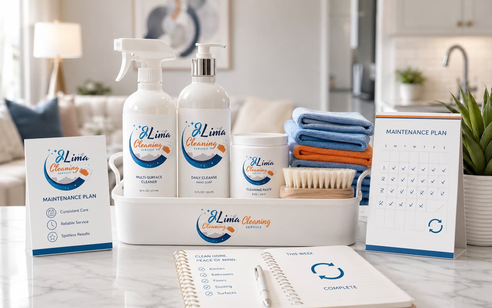 Recurring weekly cleaning service for an Atlanta home with bright clean living room
